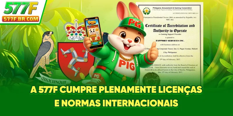 A 577F cumpre plenamente licenças e normas internacionais