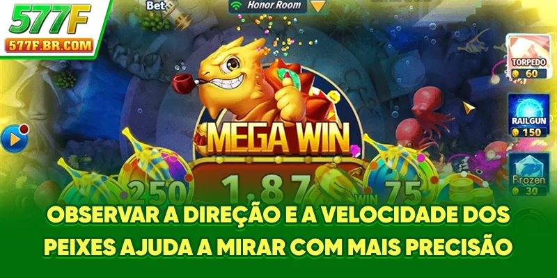 Observar a direção e a velocidade dos peixes ajuda a mirar com mais precisão