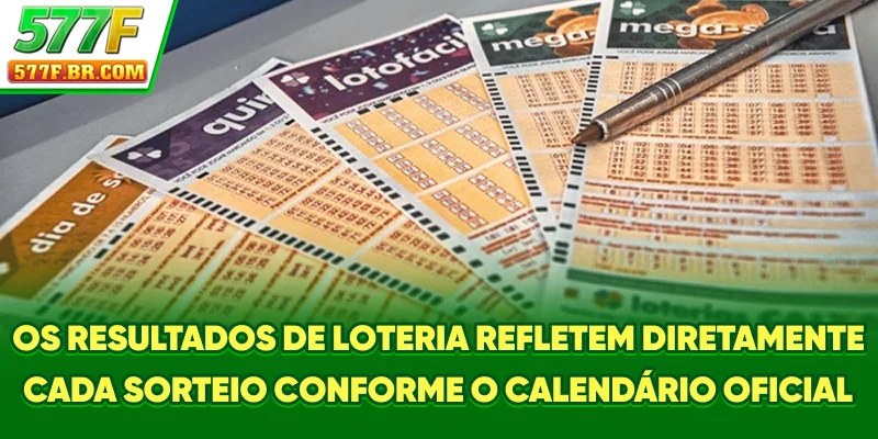 Os Resultados de Loteria refletem diretamente cada sorteio conforme o calendário oficial