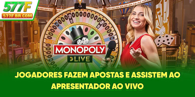 Jogadores fazem apostas e assistem ao apresentador ao vivo