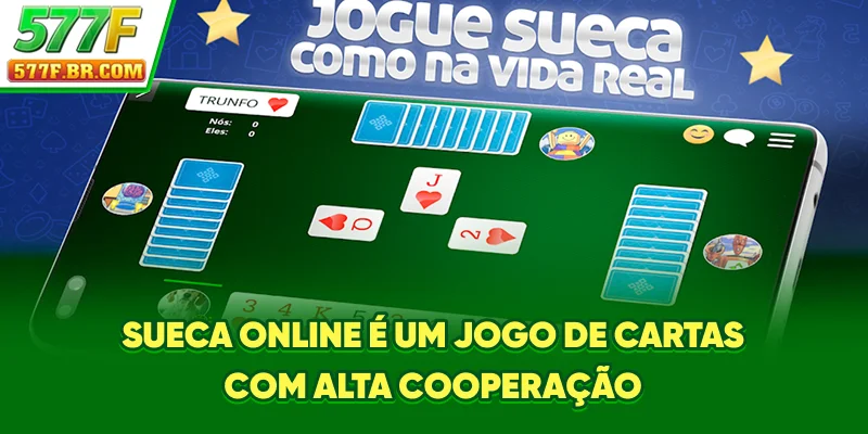 Sueca online é um jogo de cartas com alta cooperação